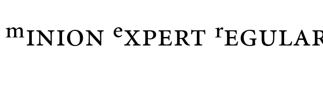 Minion Expert Regular font preview