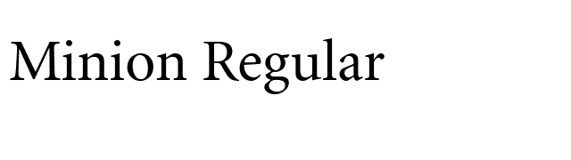 Minion Regular font preview