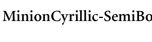 MinionCyrillic-SemiBold font preview