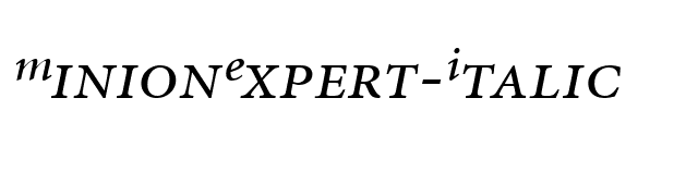 MinionExpert-Italic font preview