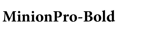 MinionPro-Bold font preview