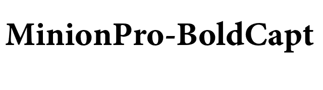 MinionPro-BoldCapt font preview