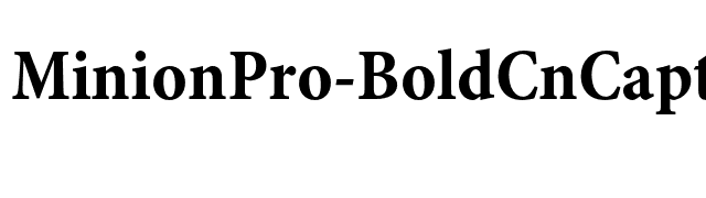 MinionPro-BoldCnCapt font preview