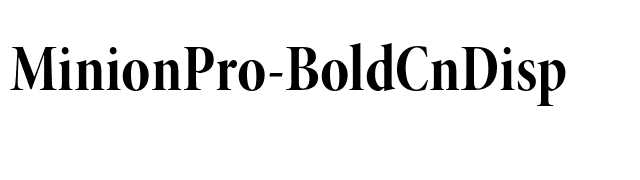 MinionPro-BoldCnDisp font preview