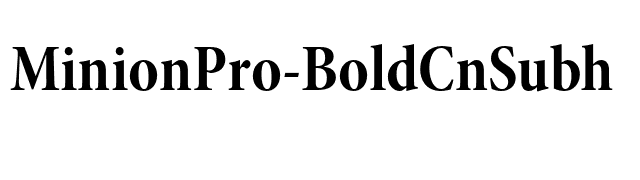 MinionPro-BoldCnSubh font preview