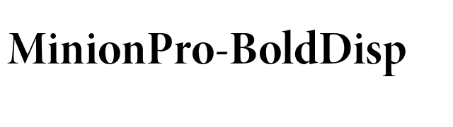 MinionPro-BoldDisp font preview