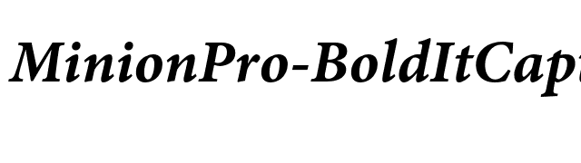 MinionPro-BoldItCapt font preview