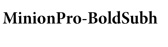 MinionPro-BoldSubh font preview