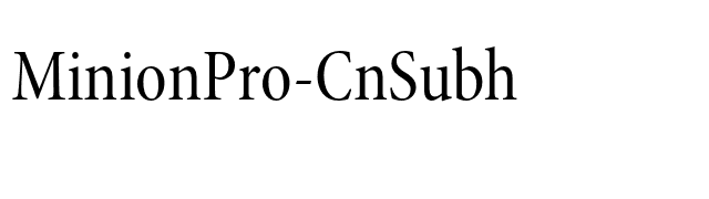 MinionPro-CnSubh font preview