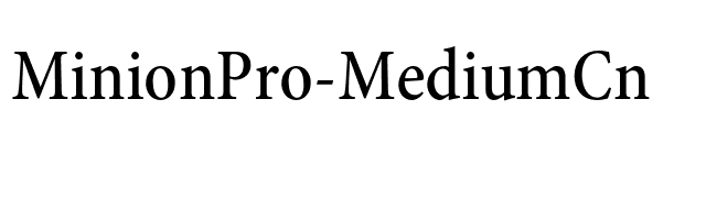 MinionPro-MediumCn font preview