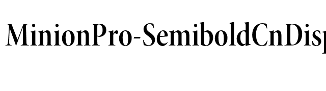 MinionPro-SemiboldCnDisp font preview