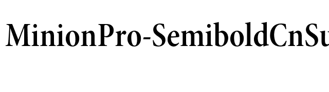 MinionPro-SemiboldCnSubh font preview