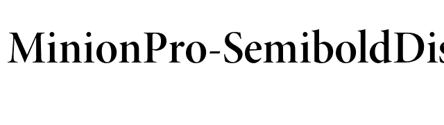 MinionPro-SemiboldDisp font preview