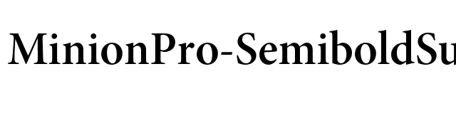 MinionPro-SemiboldSubh font preview