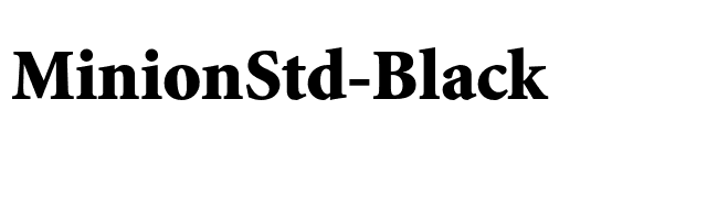 MinionStd-Black font preview