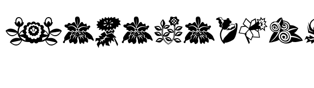 MiniPics-LilFlowers font preview