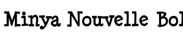 Minya Nouvelle Bold font preview