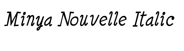 Minya Nouvelle Italic font preview