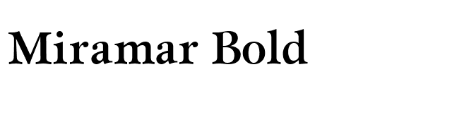 Miramar Bold font preview