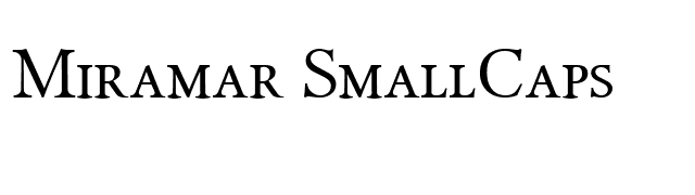 Miramar SmallCaps font preview