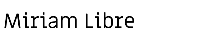 Miriam Libre font preview