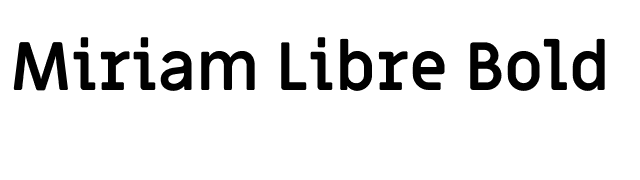 Miriam Libre Bold font preview