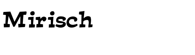 Mirisch font preview