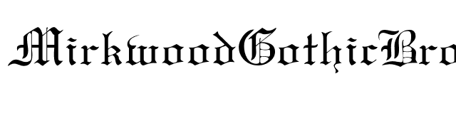 MirkwoodGothicBroad font preview