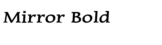 Mirror Bold font preview