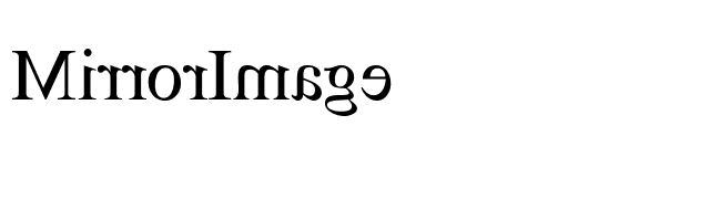 MirrorImage font preview