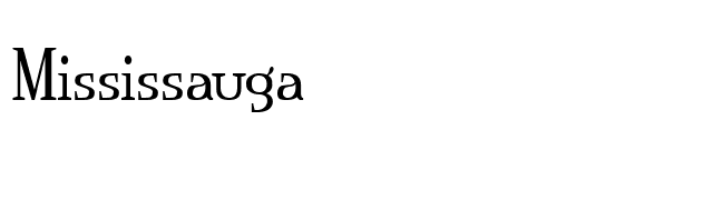 Mississauga font preview