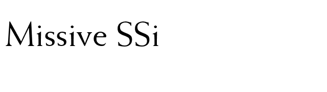 Missive SSi font preview