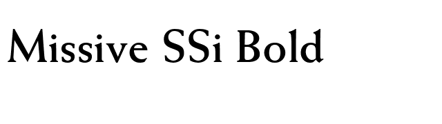 Missive SSi Bold font preview