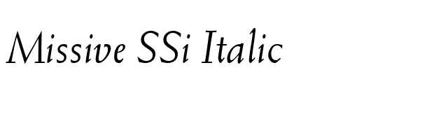 Missive SSi Italic font preview