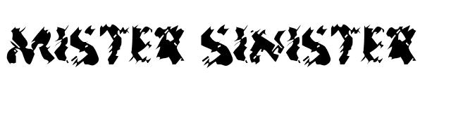 Mister Sinister font preview