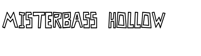 MisterBass hollow font preview