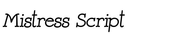 Mistress Script font preview