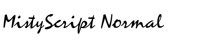 MistyScript Normal font preview