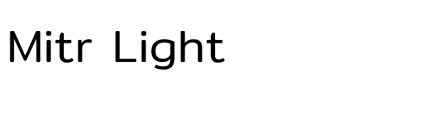 Mitr Light font preview