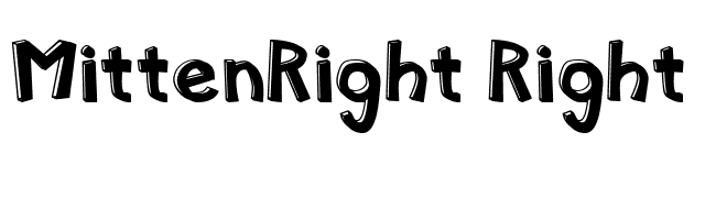 MittenRight Right font preview