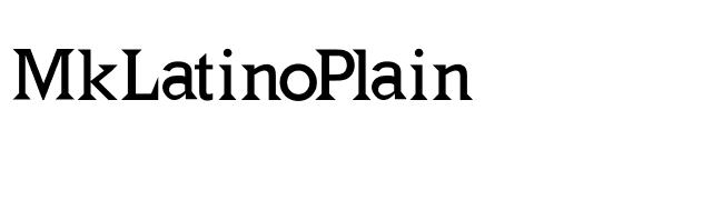 MkLatinoPlain font preview