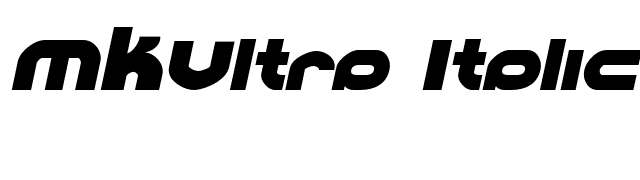 MKUltra Italic font preview