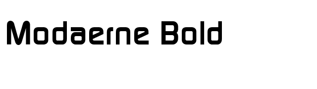 Modaerne Bold font preview