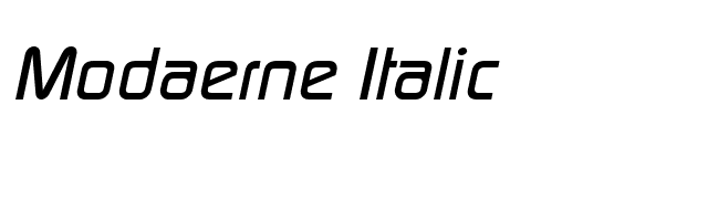 Modaerne Italic font preview