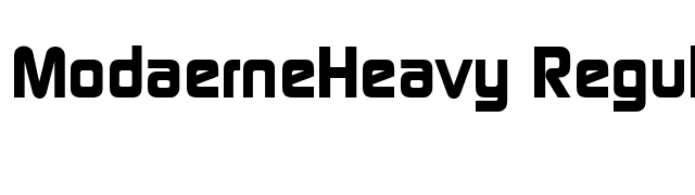 ModaerneHeavy Regular font preview