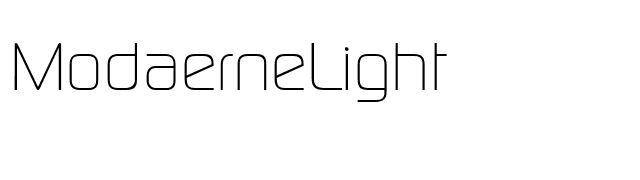 ModaerneLight font preview