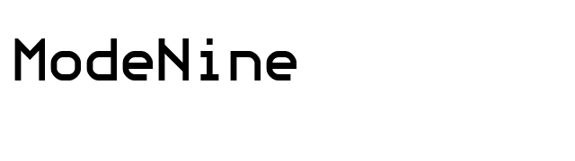 ModeNine font preview