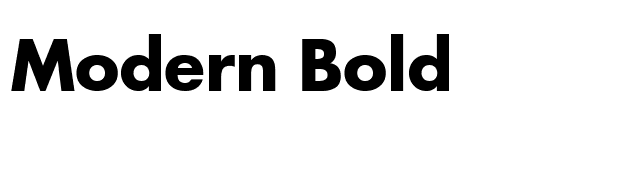 Modern Bold font preview