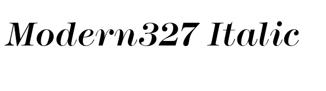 Modern327 Italic font preview