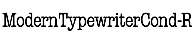 ModernTypewriterCond-Regular font preview